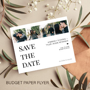 Flyer Data de salvamento do casamento da coleção de foto