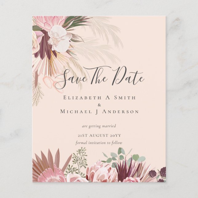 Flyer DATAS DE SALVAMENTO DE FOTOS BARATAS - Pampas Gras (Frente)