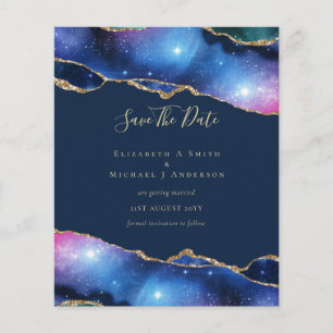 Flyer DATAS DE SALVAMENTO DE Glitter Dourado Roxo AGATE