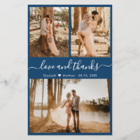 Flyer de Agradecimento de Casamento em Colagem de