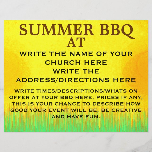 FLYER DE CHURRASCO DA IGREJA (Frente)