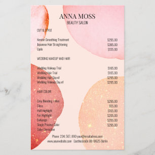 Flyer de Glitter Modern Rosegold