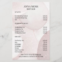 Flyer de Glitter Modern Rosegold
