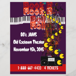 Flyer de Rock N Roll Jam dos anos 80
