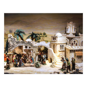 Flyer Decoração da Cena da Natividade para o Natal