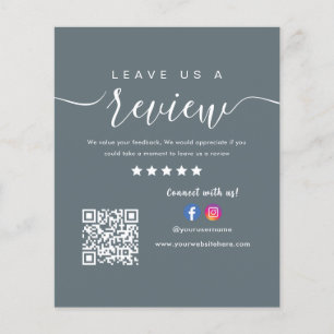 Flyer Deixe-nos um Marinho de Código QR do Instagram do