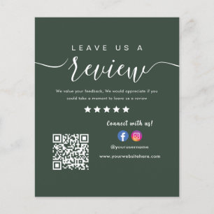 Flyer Deixe-nos uma revisão do Instagram do Facebook ver