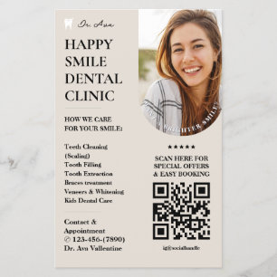 Flyer Dentista estético cosmético dentário Mínimo
