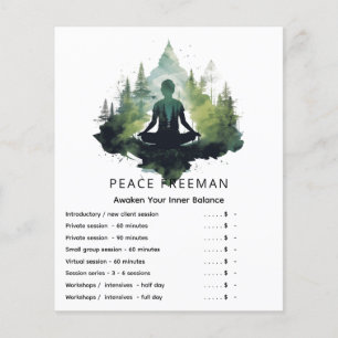 Flyer Dentro do Silêncio Meditação na Floresta
