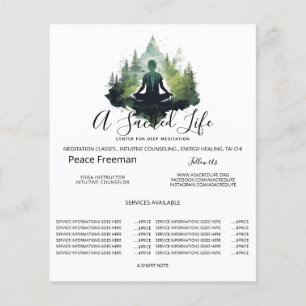 Flyer Dentro do Silêncio Meditação na Floresta