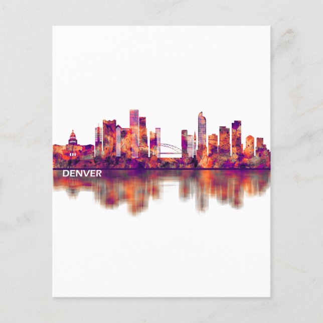 Flyer Denver Colorado Skyline (Frente)