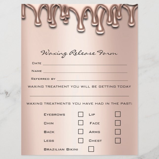 Flyer Depilação de Vaxamento - Dispensa de Liberação de  (Frente)