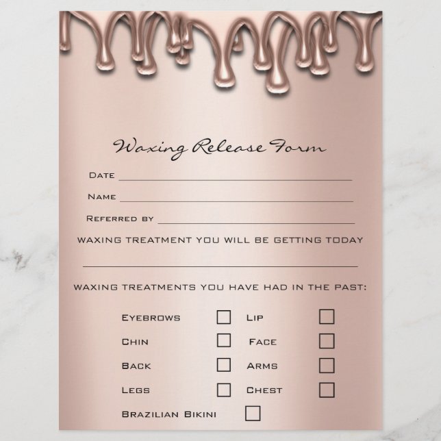 Flyer Depilação de Vaxamento - Dispensa de Liberação de  (Frente)