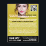 Flyer Dermatologista de na moda, Clínica de Dermatologia<br><div class="desc">Dermatologista De na moda,  Clínica De Dermatologia,  Folhetos Publicitários De Código QR Pela Loja De Cartão de visita.</div>
