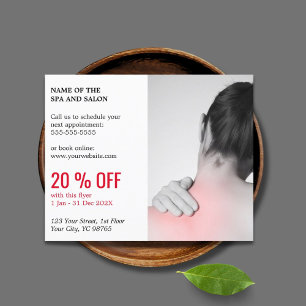 Flyer Desconto para Terapeuta de Massagem Fotográfico El