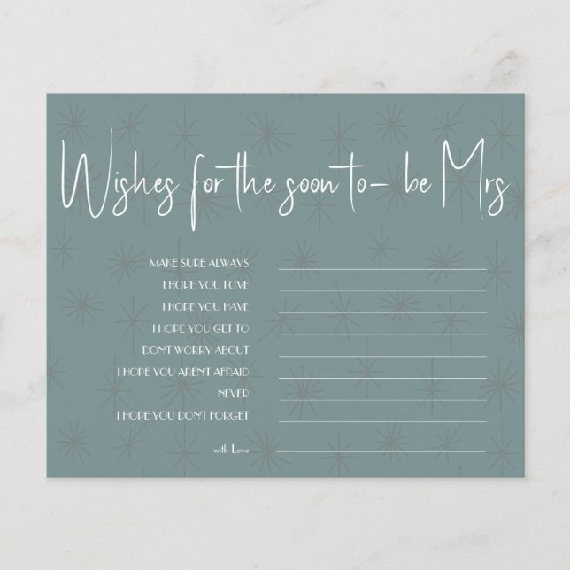 Flyer Deseja que a Sra. Chá de panela Card F seja em bre (Frente)