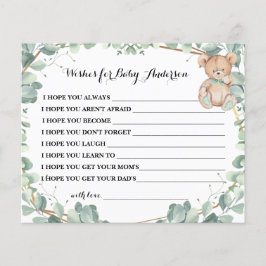 Flyer Deseja que em breve seja o Chá do Bear Greenerence