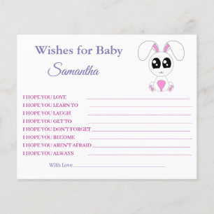 Flyer Desejo um bebê, Rabbit, chá de fraldas