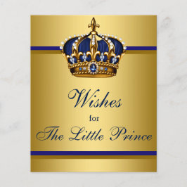 Flyer Desejos de Jogos de Chá de Bebê Príncipe para Bebê