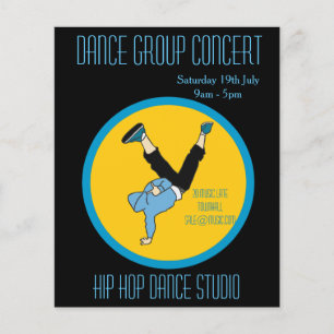 Flyer Desempenho moderno ou do hip-hop da dança do grup