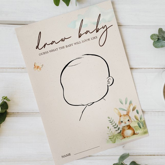 Flyer Desenhar de Animais da Floresta Chá de fraldas (Criador carregado)