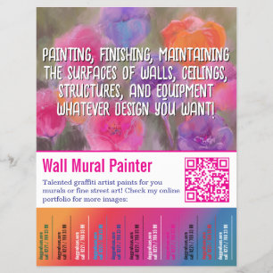 Flyer Desenho de Pintor para Arrancar 