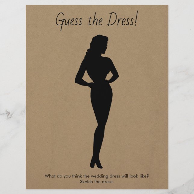 Flyer Desenho do Jogo do chá de panela do Vestido de Cas (Frente)