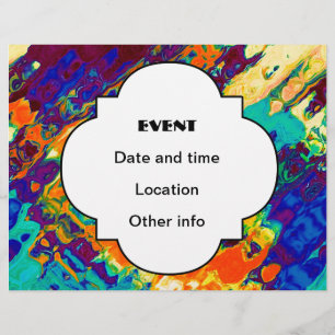 Flyer Design abstrato de textura retrô