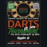 Flyer Design Dartboard, Torneio Darts<br><div class="desc">Design Dartboard,  Folhetos De Anúncios De Torneio Darts Pela Loja De Cartão de visita.</div>