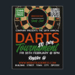 Flyer Design Dartboard, Torneio Darts<br><div class="desc">Design Dartboard,  Folhetos De Anúncios De Torneio Darts Pela Loja De Cartão de visita.</div>