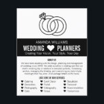 Flyer Design de Anéis de Casamento Vinculados, Planejado<br><div class="desc">Design de Anéis de Casamento Vinculados,  Folheto de Publicidade do Planejador de Eventos de Casamento pela Loja Cartão de visita.</div>