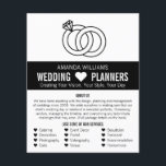Flyer Design de Anéis de Casamento Vinculados, Planejado<br><div class="desc">Design de Anéis de Casamento Vinculados,  Folheto de Publicidade do Planejador de Eventos de Casamento pela Loja Cartão de visita.</div>
