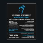 Flyer Design de Audiologia, Audiologista, Clínica Audiol<br><div class="desc">Design De Audiologia,  Audiologista,  Folhetos De Publicidade Clínica De Audiologia Na Loja De Cartões de visitas.</div>