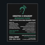 Flyer Design de Audiologia, Audiologista, Clínica Audiol<br><div class="desc">Design De Audiologia,  Audiologista,  Folhetos De Publicidade Clínica De Audiologia Na Loja De Cartões de visitas.</div>