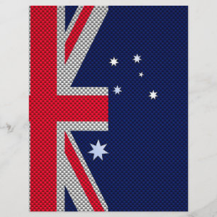 Flyer Design de bandeira da Austrália no Estilo de Crom