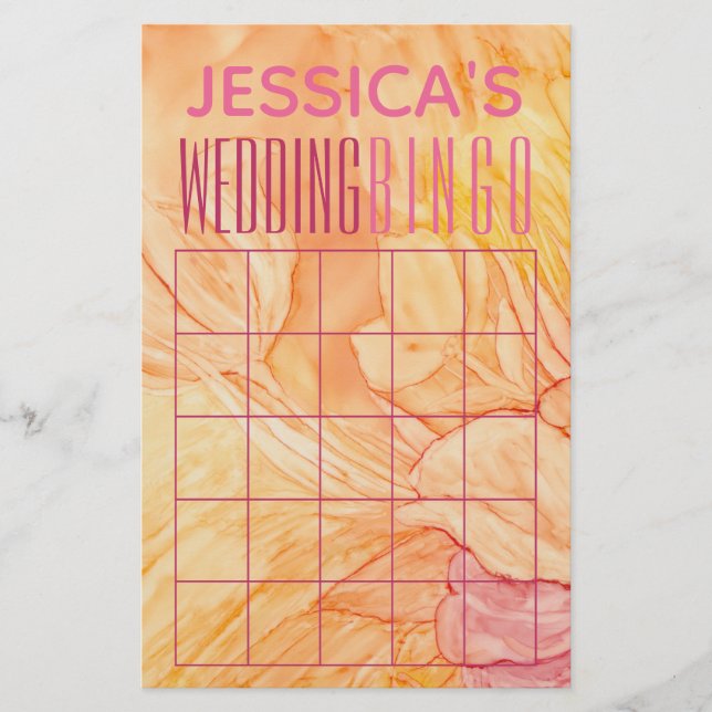 Flyer Design de chá de casamento BINGOFresh Flowers (Frente)