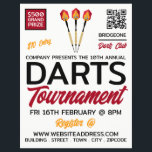 Flyer Design de Darts, Anúncios de Torneio de Darts<br><div class="desc">Design De Darts,  Folhetos De Publicidade Para Torneio De Darts Pela Loja De Cartão de visita.</div>