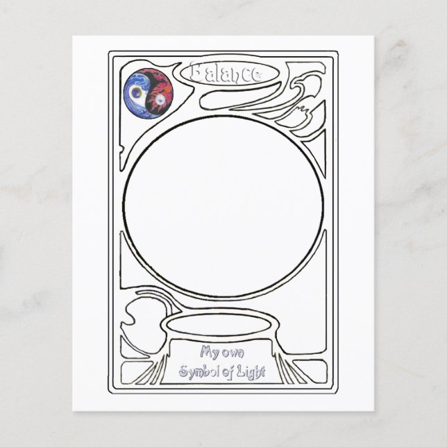 Flyer Design de desenho de linha - balanço (Frente)