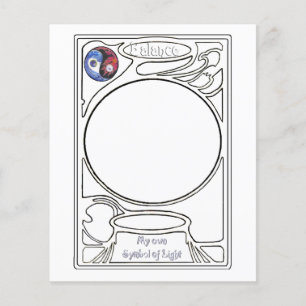 Flyer Design de desenho de linha - balanço