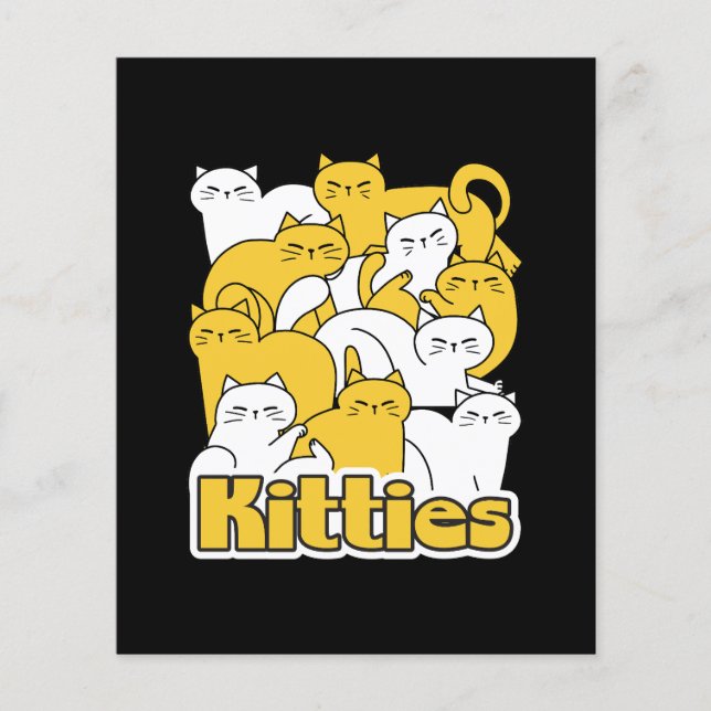 Flyer Design de Gatinho Chubby - Adorável Arte Gato (Frente)