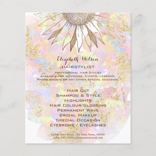 Flyer design de girassol (Frente)