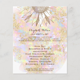 Flyer design de girassol