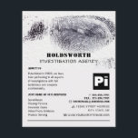 Flyer Design de impressões digitais, detetive particular<br><div class="desc">Design de Impressão Digital,  Detetive Privado Investigador Flyer pela Loja Cartão de visita.</div>