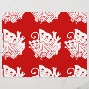 Flyer Design de Kamon Japonês com Borboleta Asiática