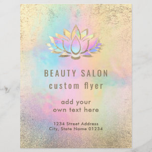 Flyer design de logotipo pastel design lotus