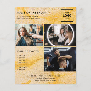 Flyer Design de Marca de Beleza Moderna para Profissiona