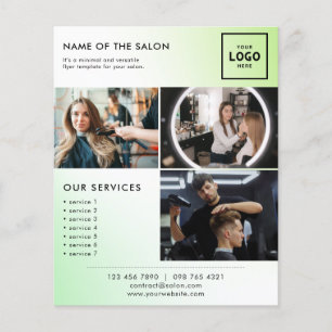Flyer Design de Marca de Beleza Moderna para Profissiona