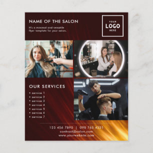 Flyer Design de Marca de Beleza Moderna para Profissiona