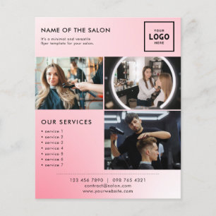Flyer Design de Marca de Beleza Moderna para Profissiona