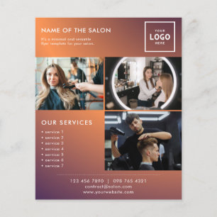 Flyer Design de Marca de Beleza Moderna para Profissiona
